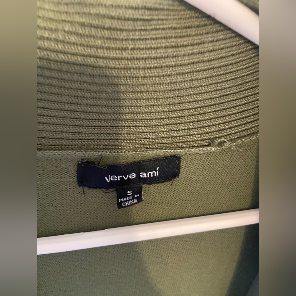 Olive Cardigan Sweater - Picture 2 of 2